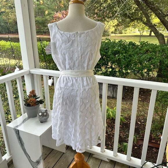 Gretchen Scott White Lace Overlay Tank Dress | NWT - Picture 3 of 6